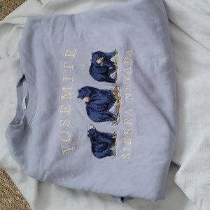 John Galt Oversized heavy embroidered crewneck sweatshirt